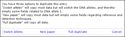 Your options to duplicate a sequence variant. Your options to duplicate a sequence variant.