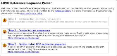 The Reference Sequence Parser introduction page. The Reference Sequence Parser introduction page.